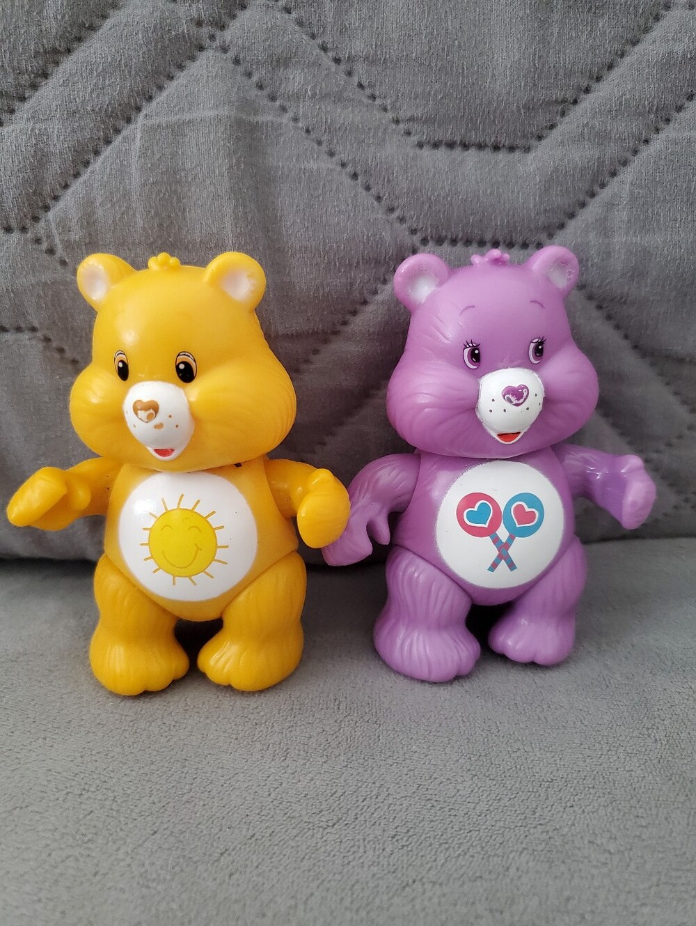 2002 Vintage Care Bears Plastic Figure Lot of 2 Funshine Bear & Share Bear